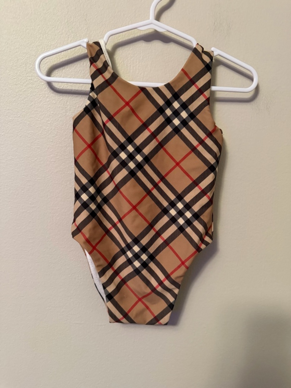 Burberry Vintage Check Scoop-Neck Swimsuit